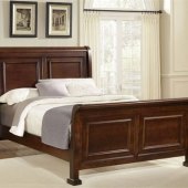 Dark Cherry Queen Sleigh Bed