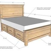 Queen Size Platform Bed With Storage Drawers Plans