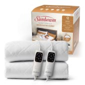 Sunbeam Sleep Perfect Quilted Electric Blanket Queen Bed