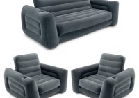 Intex Inflatable Pull Out Sofa & Queen Bed Mattress Sleeper