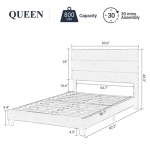 Allewie Queen Platform Bed Frame Instructions