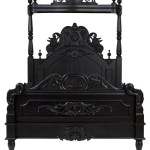 Gothic Black Bed Frame Queen Size