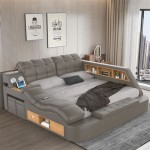 Queen Bed Frame With Bluetooth Speakers
