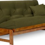 Queen Size Tri Fold Wood Futon Sofa Bed